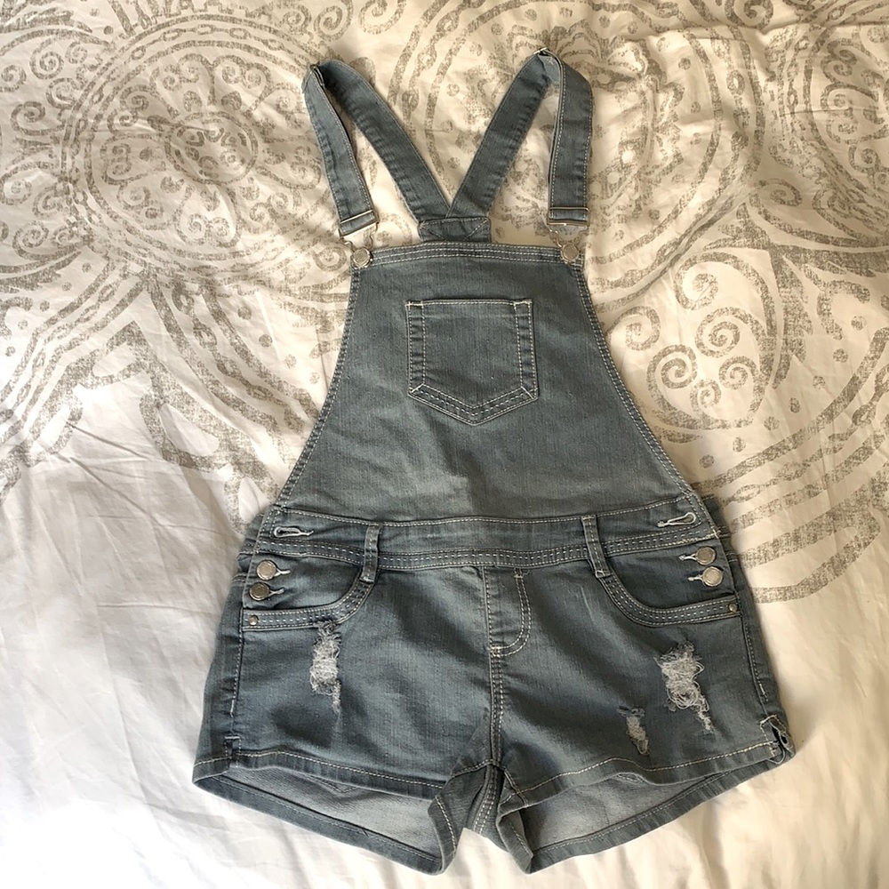 Denim Short Overalls